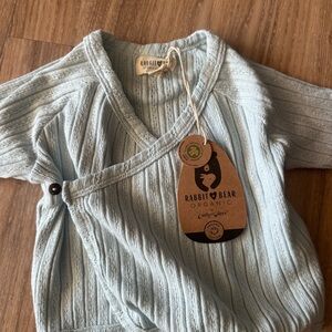 Rabbit & Bear Organic Light Blue Long Sleeve Tee